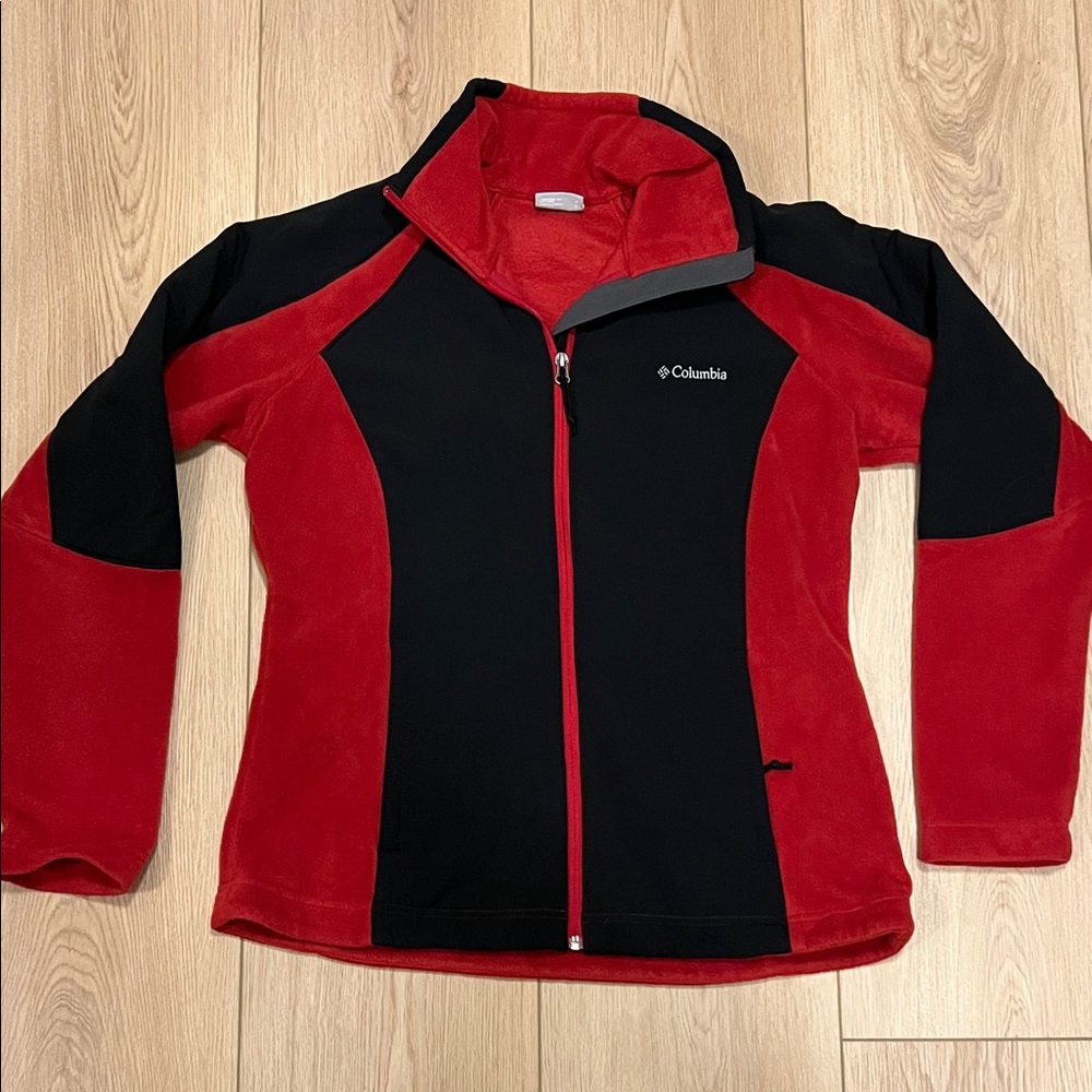 Columbia Women's Bold Red and Black fleece Jacket